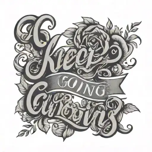 keep going in cursive on wrist tattoo  tattoo design idea
