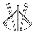 Rowing oars tattoo design idea