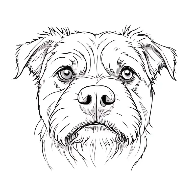  a dog nose only print with a white fur spot tattoo design idea