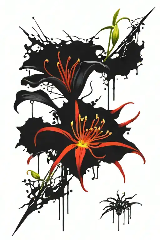 japanese spider lily tattoo tattoo design idea
