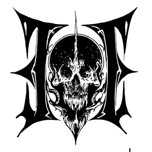 "DIABLO" LETTERING GOTIC tattoo design idea