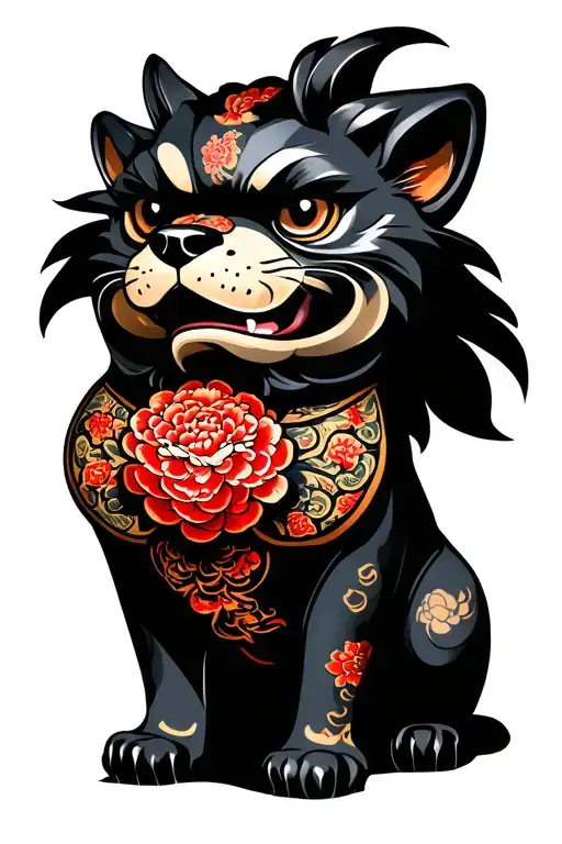 Fu dog, pez tattoo design idea