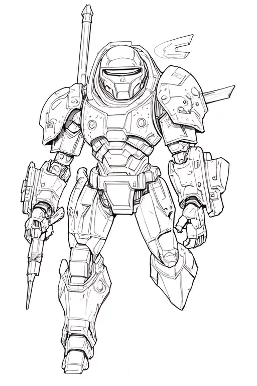 warhammer 40k space marine tattoo design idea