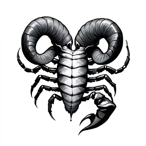 Scorpio And Aries tattoo design idea