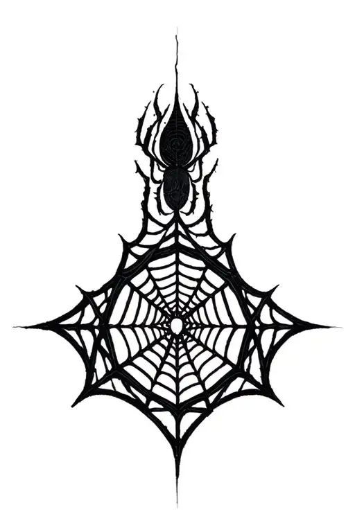 spiderweb Wicca tattoo design idea