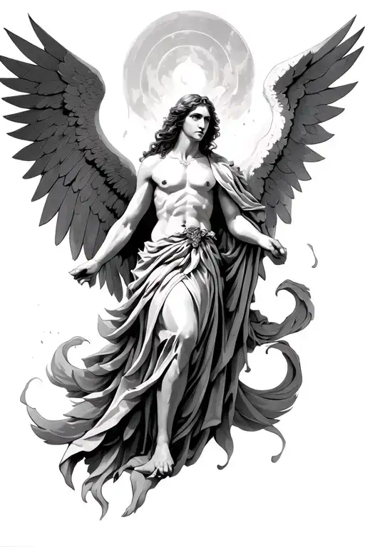 Archangel Raphael tattoo design idea