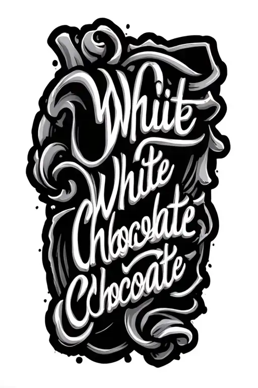 "White Chocolate" gangsta style tattoo design idea