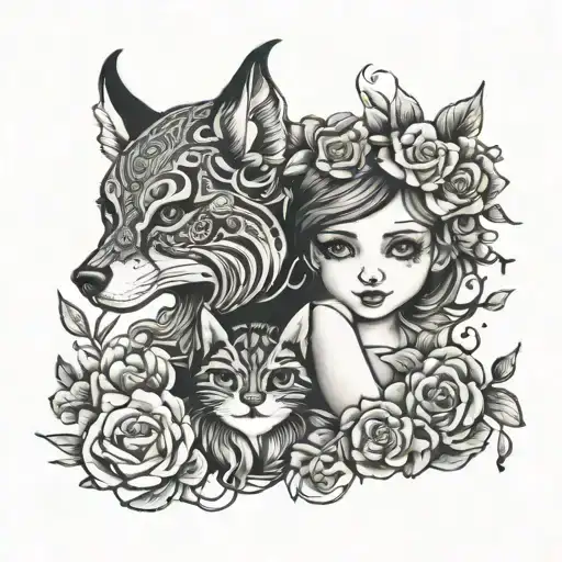 niece and nephew tattoo design idea