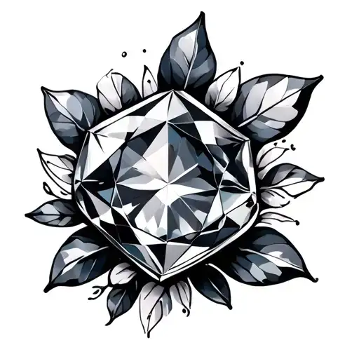 Gemstone tattoo design idea