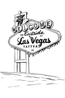 welcome to eastside las vegas sign intertwined tattoo design idea