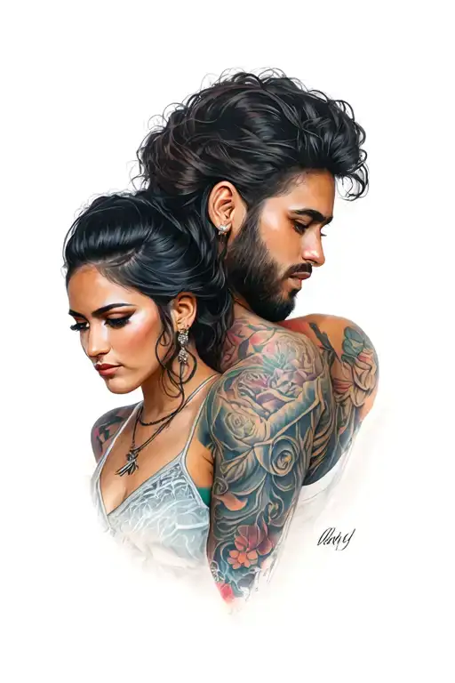 naomi and Abraham tattoo design idea
