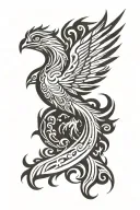 phoenix bird tattoo design idea