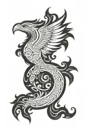 phoenix bird tattoo design idea