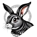 bad bunny tattoo design idea