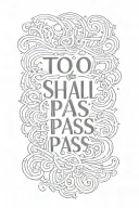 this too shall pass text tattoo design idea