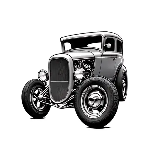 Hot Rod tattoo design idea