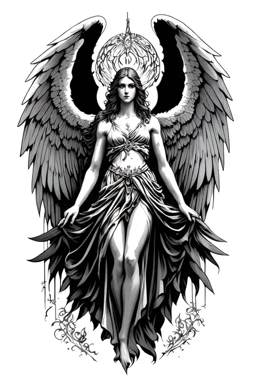 archangel Uriel tattoo design idea