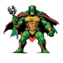 American traditional dr doom tattoo design idea