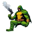 American traditional dr doom tattoo design idea