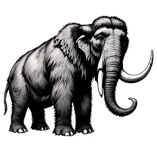 woolly mammoth tattoo design idea