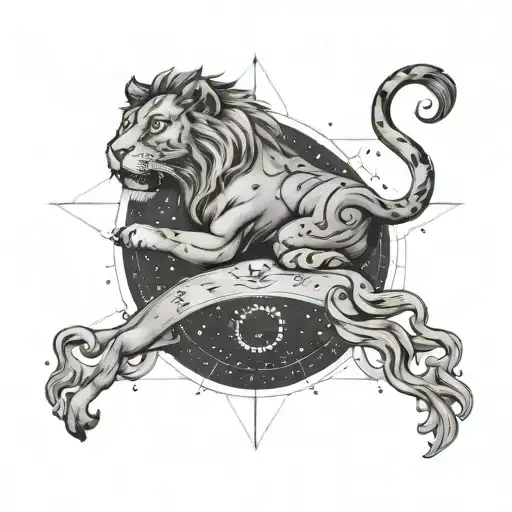 Leo virgo Scorpio constellation tattoo design idea