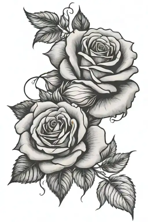 999 rose tattoo design idea
