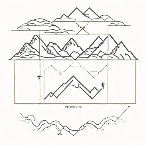 montagne mer gps coordinates tattoo design idea
