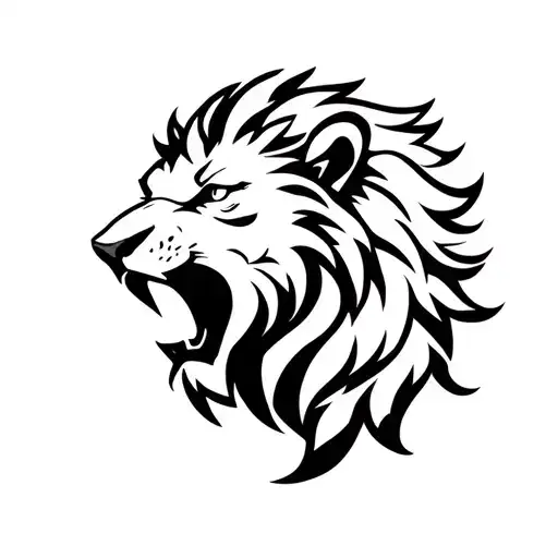 Roaring lion that goes from left chest to the shoulder to upper arm tattoo design idea