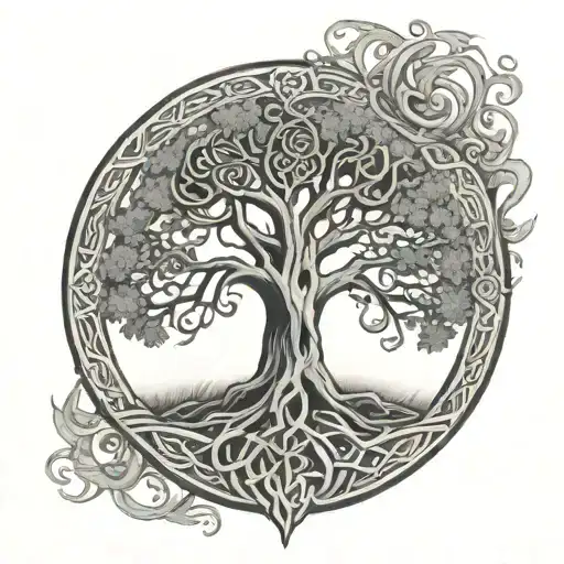 Celtic tree of life  tattoo design idea