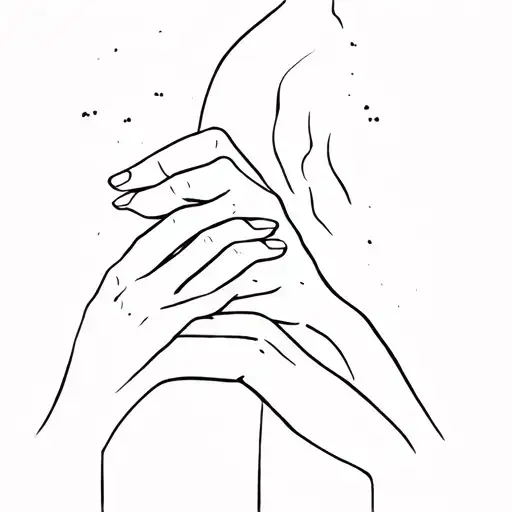 an illustration representing hope, confidence, holding on to life in the most difficult moments tattoo design idea