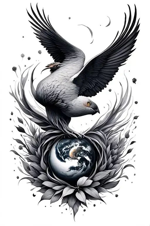 between earth and eternity tattoo design idea