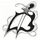 Celtic sword tattoo design idea