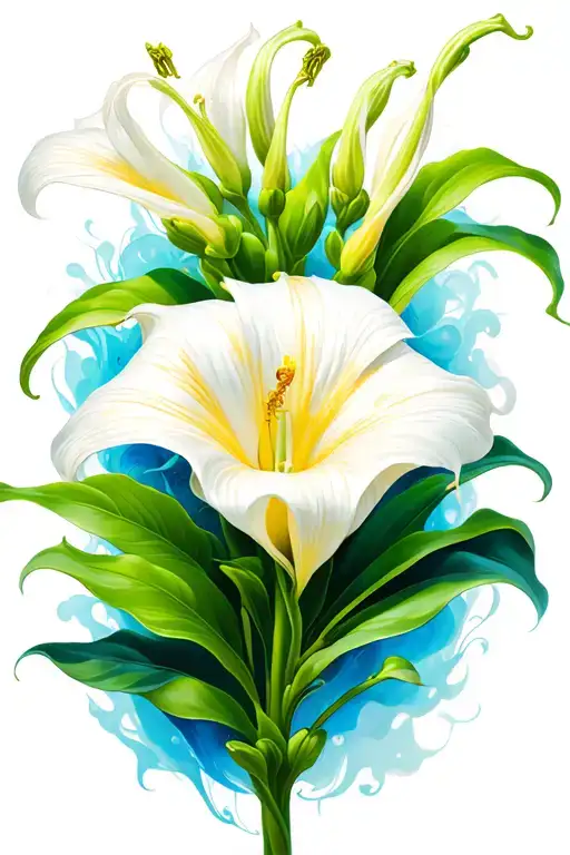 Peace Lily tattoo design idea