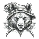 special forces bear tattoo design idea