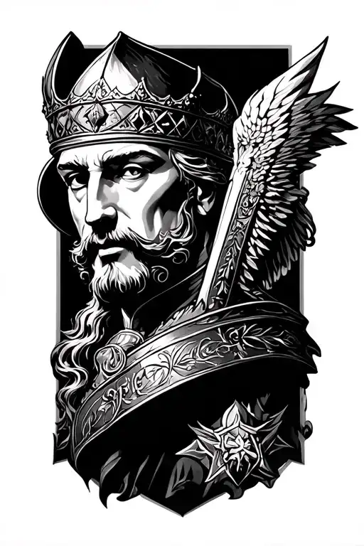 king Baldwin IV kingdom of heven tattoo design idea