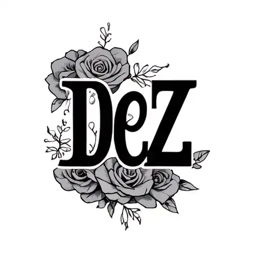 "Dez" boyfriend soulmate tattoo design idea