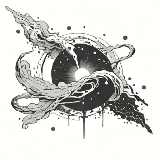 Filler Space black hole tattoo design idea