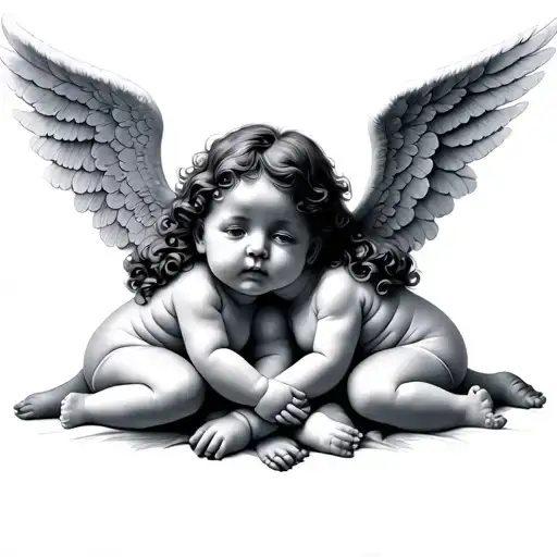 3 Baby Angels tattoo design idea