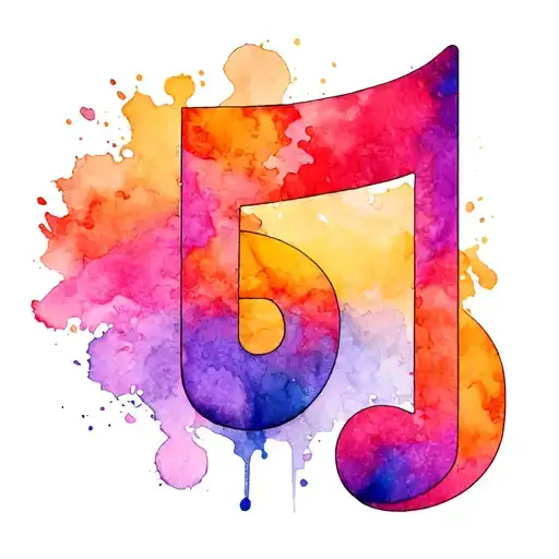 autism musical note tattoo design idea