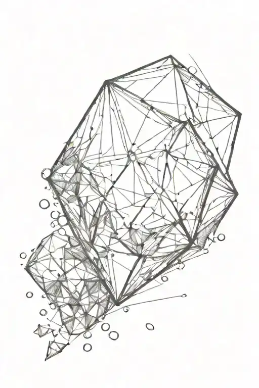 rough diamond split open with honey comb inside tattoo design idea