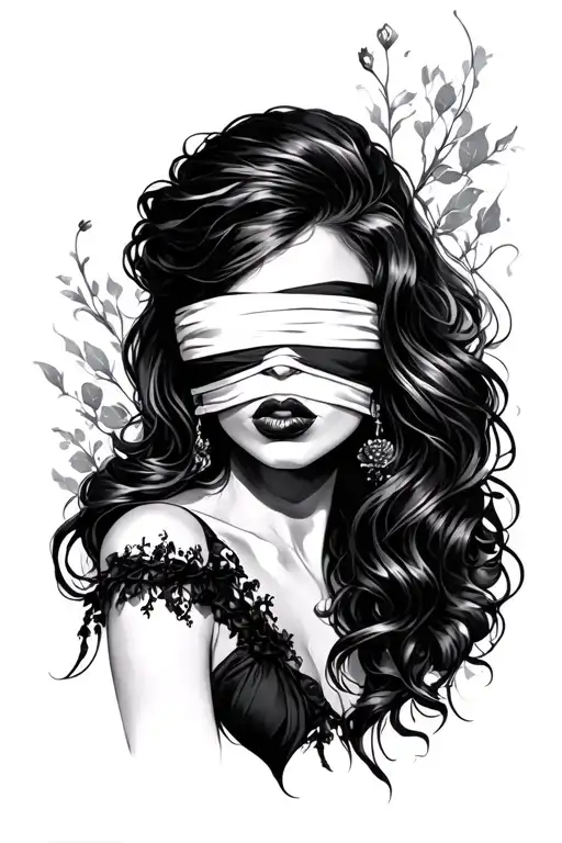 tattoo design, BDSM, The lady on the right should put a blindfold over her eyes instead of a tape around her mouth. hand tattoo design idea