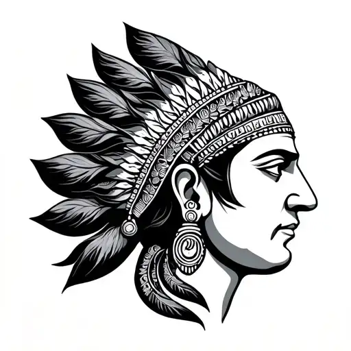 Indian Mythology Head Side tattoo design idea