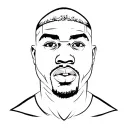 50 cent face tattoo design idea