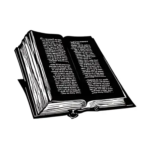 open bible tattoo design idea