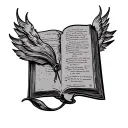 open bible tattoo design idea