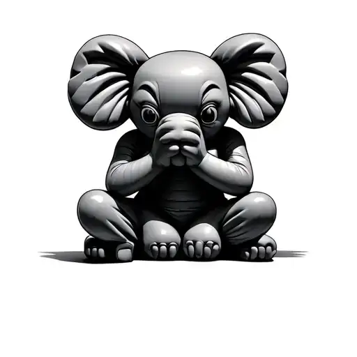 See No Evil Hear No Evil Speak No Evil kaws statue tattoo design idea