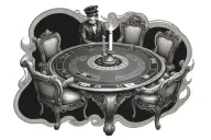 blackjack table tattoo design idea