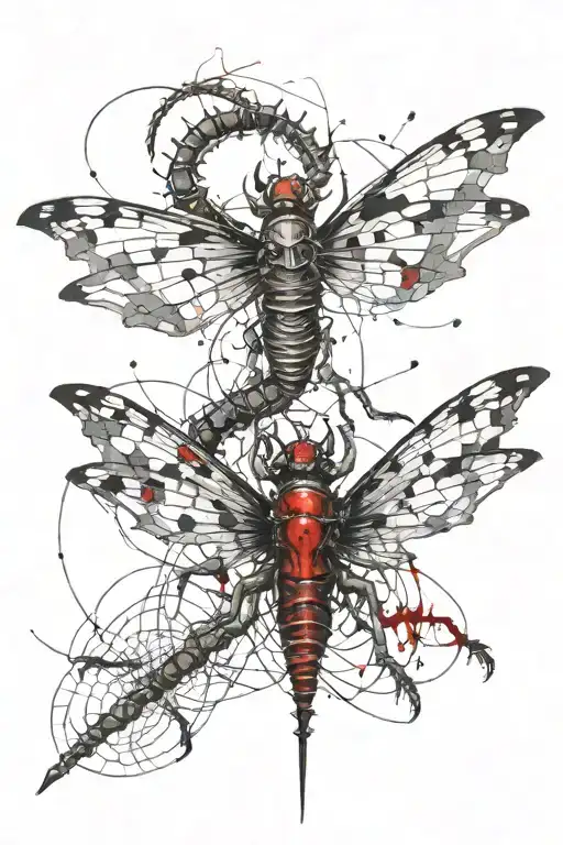 dragon skeleton fly away with death and your back tattoo tattoo design idea
