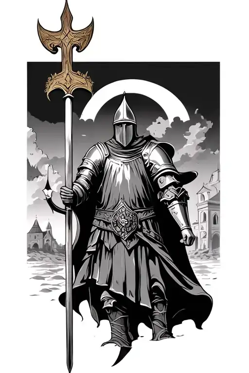 Bosnia, Knights, Muslim history intertwined tattoo design idea