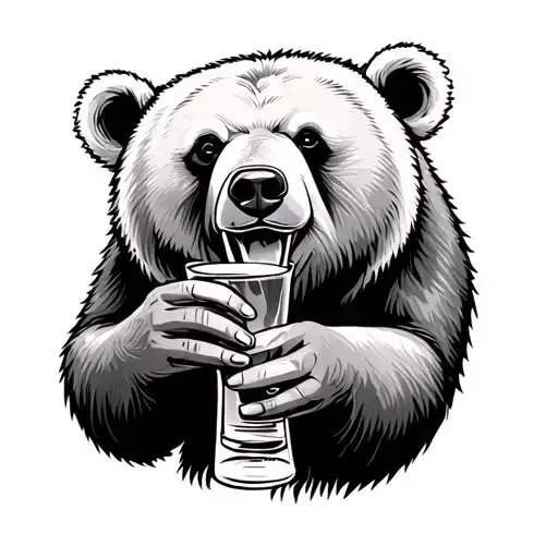 we bear bears drunk tattoo design idea